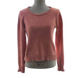 Girls pink sweater, size large